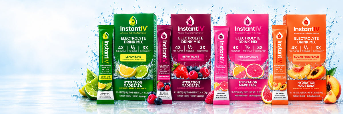 InstantIV electrolyte drink mix flavors