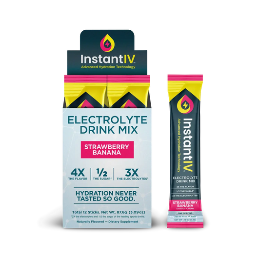 Electrolyte Drink Mix, Master case of 12pk: Strawberry Banana